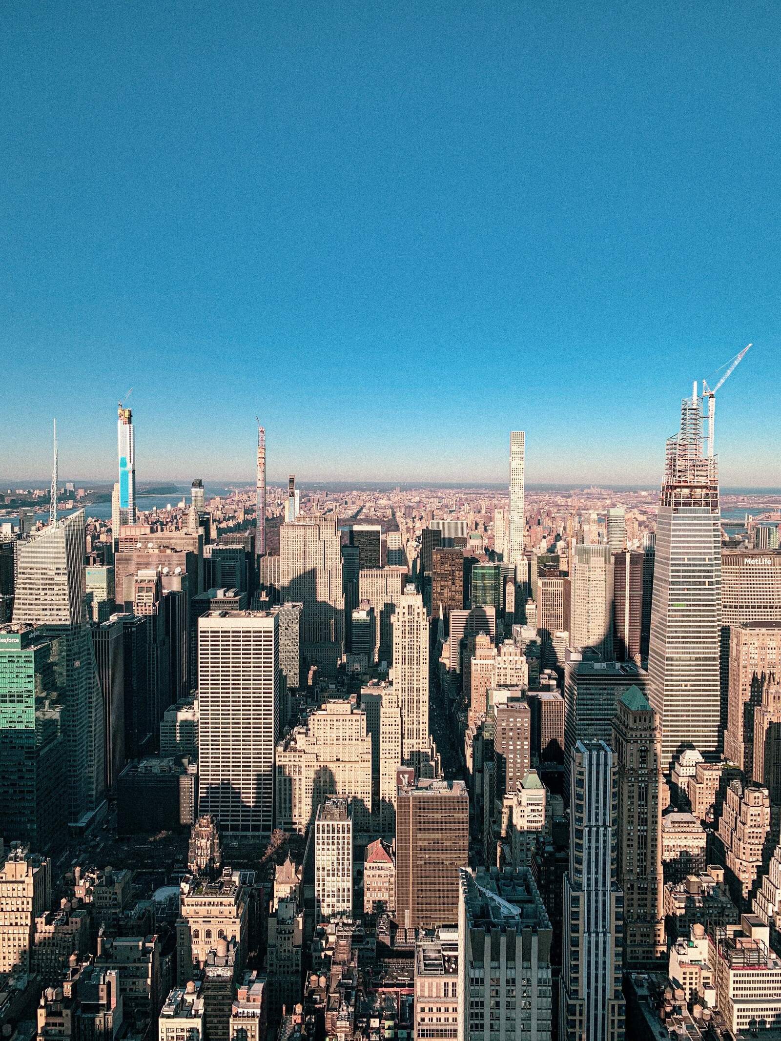 A view across Manhattan's skyline in New York City